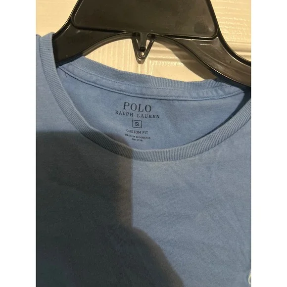 Polo Ralph Lauren Kids Blue Custom Fit Cotton T-Shirt‎ Size S - Picture 2 of 5